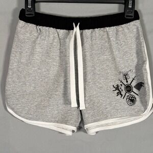 Game of Thrones Westeros House Sigils Lounge Shorts Gray Womens Medium HBO